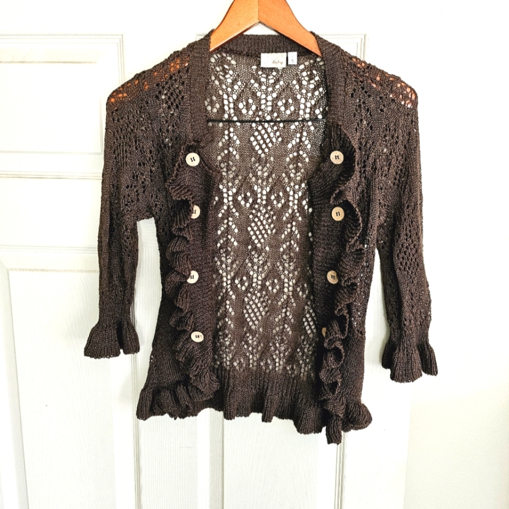 Daytrip S Dark Green Open Front Cardigan Excellent Condition!